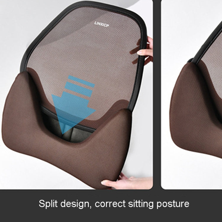 LINXICP 3 In 1 Car Seat Lumbar Cushion Summer Special Memory Foam Breathable Car Back Pad(Coffee) - free shipping - PMC TechLife - Order now!