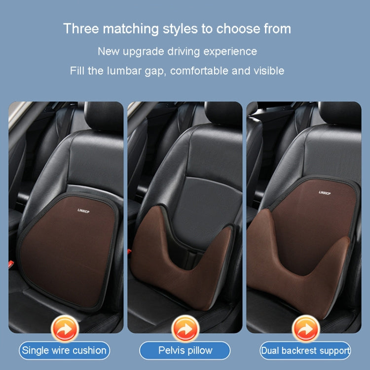 LINXICP 3 In 1 Car Seat Lumbar Cushion Summer Special Memory Foam Breathable Car Back Pad(Gray) - Seat Accessories by LINXICP | Online Shopping South Africa | PMC TechLife | Buy Now Pay Later Mobicred