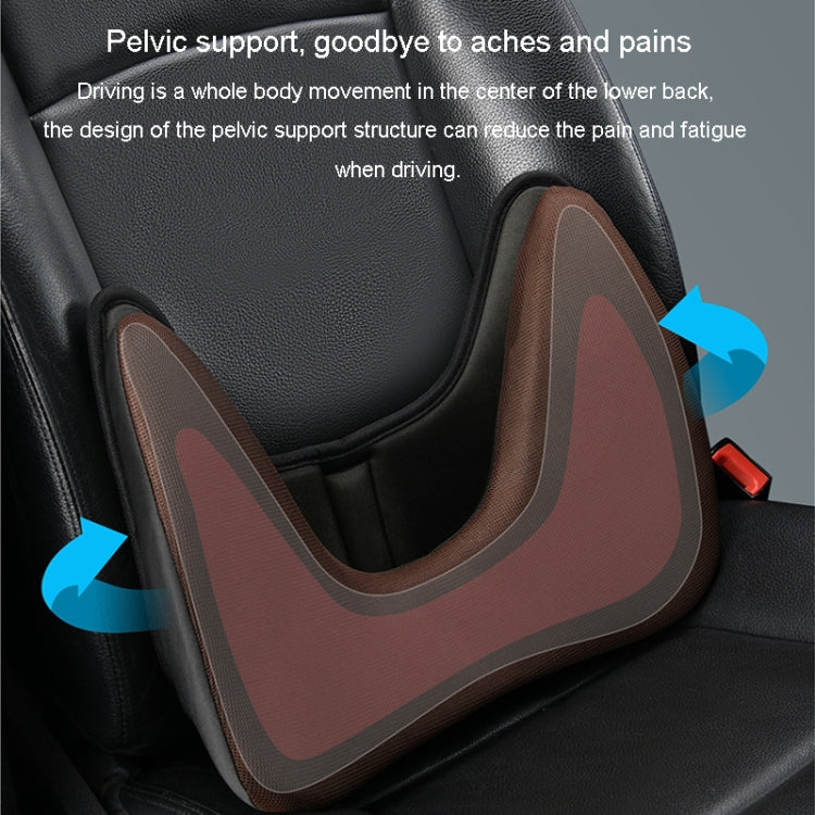 LINXICP 3 In 1 Car Seat Lumbar Cushion Summer Special Memory Foam Breathable Car Back Pad(Coffee) - Seat Accessories by LINXICP | Online Shopping South Africa | PMC Jewellery | Buy Now Pay Later Mobicred