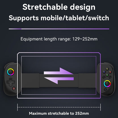 D8 Mobile Phone Stretch Band Light Gamepad Dual Hall Wireless Bluetooth Somatic Vibration Grip for PC / Android / IOS / Tablet / PS3 / PS4 / Switch, Color: Black+Receiver - Gamepads by PMC Jewellery | Online Shopping South Africa | PMC Jewellery | Buy Now Pay Later Mobicred