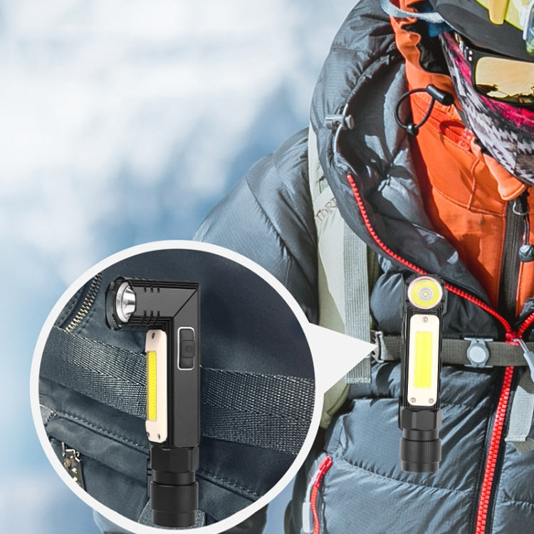 XPG+COB Red White Light USB Rechargeable Folding Strong Light Flashlight, Style: 3189B Small With Headlight Belt - Headlamp by PMc TechLife | Online Shopping South Africa | PMc TechLife | Buy Now Pay Later Mobicred