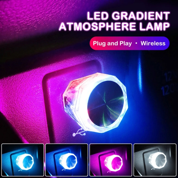 Car Diamond Model USB Ambient Light Charge-Free Plug And Play LED Decorative Lights(White Light) - Atmosphere lights by PMC TechLife | Online Shopping South Africa | PMC TechLife | Buy Now Pay Later Mobicred