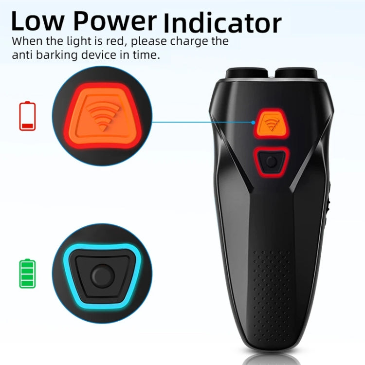 Ultrasonic Dog Repeller Stop Barker Dual Probe High Power Repeller Handheld Dog Trainer(Black) - Training Aids by PMC TechLife | Online Shopping South Africa | PMC TechLife | Buy Now Pay Later Mobicred