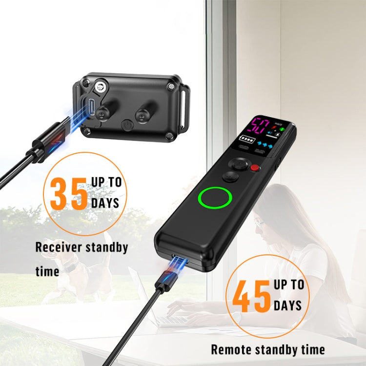 Color Screen Remote Control Pet Electric Shock Circular Dog Trainer(Black) - Training Aids by PMC TechLife | Online Shopping South Africa | PMC TechLife | Buy Now Pay Later Mobicred