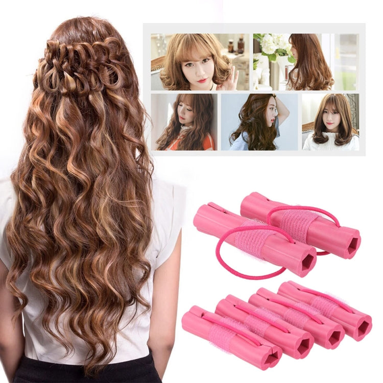 6pcs /Set Sleeping Soft Sponge Hair Curlers No Heat Hair Rollers(Rose Red) - Hair Curler by PMC Jewellery | Online Shopping South Africa | PMC Jewellery | Buy Now Pay Later Mobicred