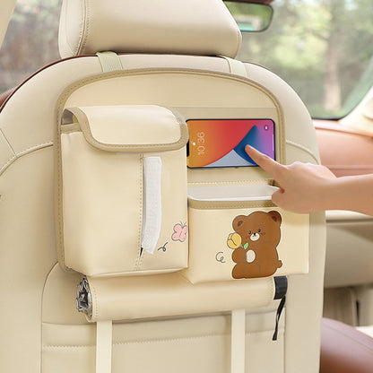 Multifunctional Car Cute Cartoon Rear Seat Back-mounted Storage Bag Garbage Bin in Car(Pink) - Stowing Tidying by PMC Jewellery | Online Shopping South Africa | PMC Jewellery | Buy Now Pay Later Mobicred