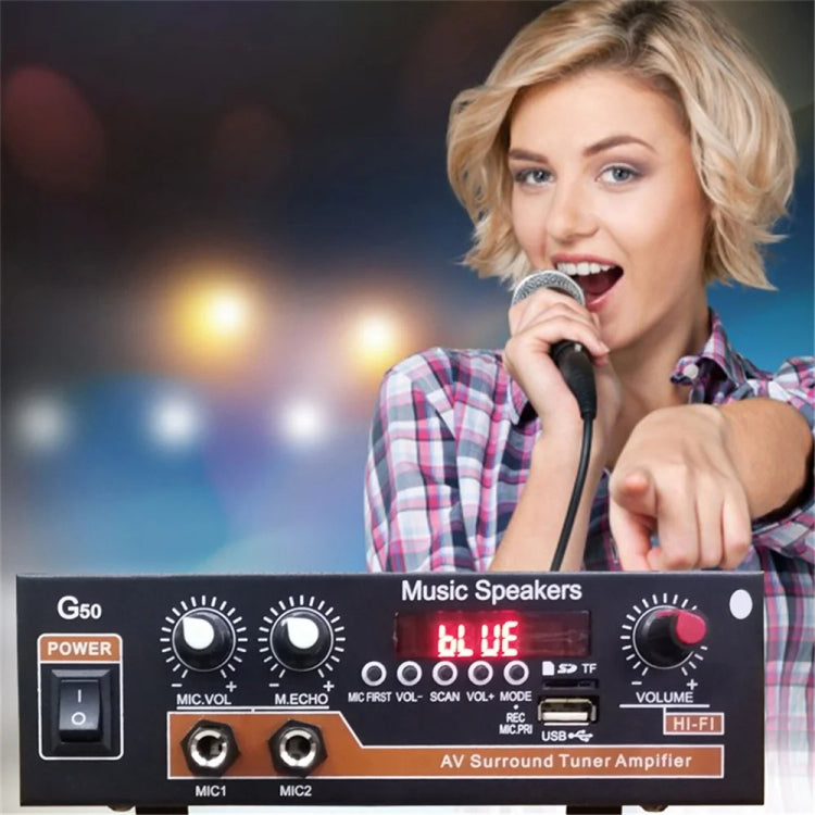 Bluetooth Built-in Recording Microphone USB Flash Drive Digital Dual-purpose Power Amplifier(US Plug 110V) - Car Amplifiers by PMC Jewellery | Online Shopping South Africa | PMC Jewellery | Buy Now Pay Later Mobicred