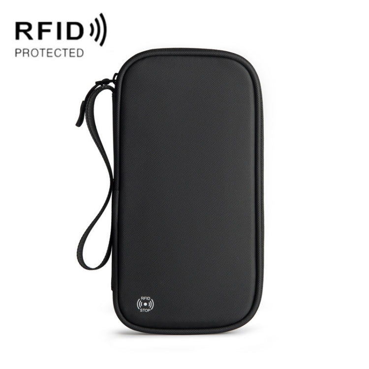 RFID Anti-Theft Certificate Storage Package Oxford Cloth Handheld Travel Passport Card Bag(Black) - Antimagnetic RFID Package by PMC TechLife | Online Shopping South Africa | PMC TechLife