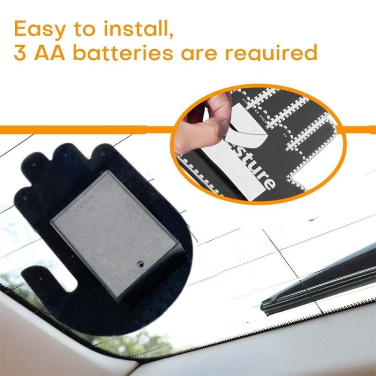 Vehicle-Mounted Multifunctional Warning Anti-Rear Collision Gesture Light(Mens Black) - Warning Lights by PMC TechLife | Online Shopping South Africa | PMC TechLife | Buy Now Pay Later Mobicred