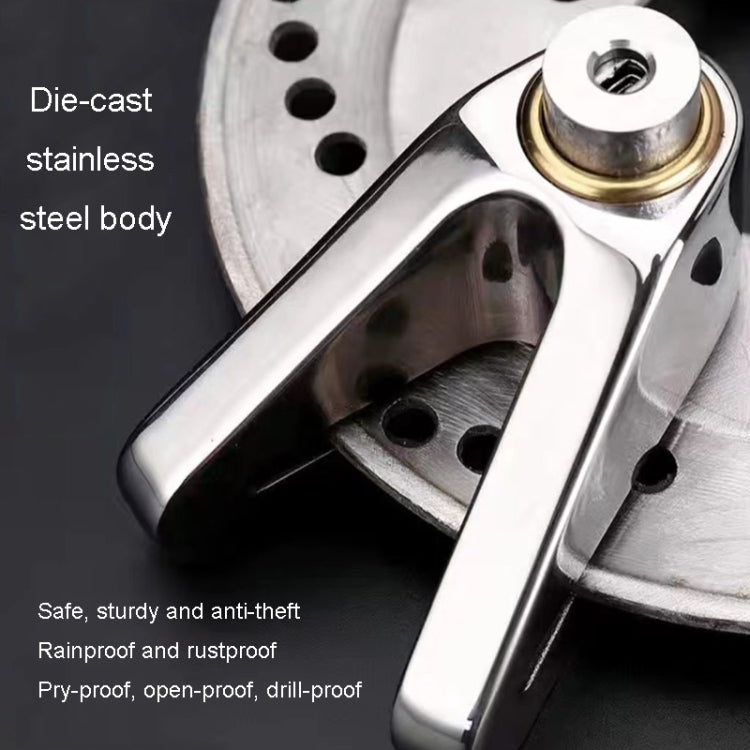 Electrical Vehicle Triangle Disc Brake Lock Universal Alloy Steel Anti-Theft Lock Scooter Padlock(Black) - Theft Protection by PMC Jewellery | Online Shopping South Africa | PMC Jewellery | Buy Now Pay Later Mobicred