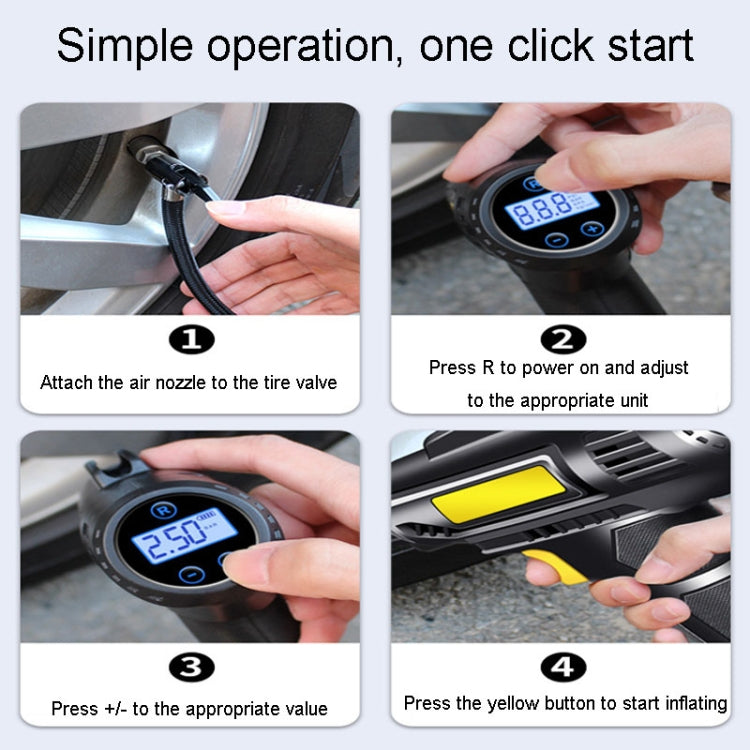 Portable Multifunctional Car Inflator Automobile Tire Pneumatic Pump, Model: Wired Digital - free shipping - PMC TechLife - Order now!