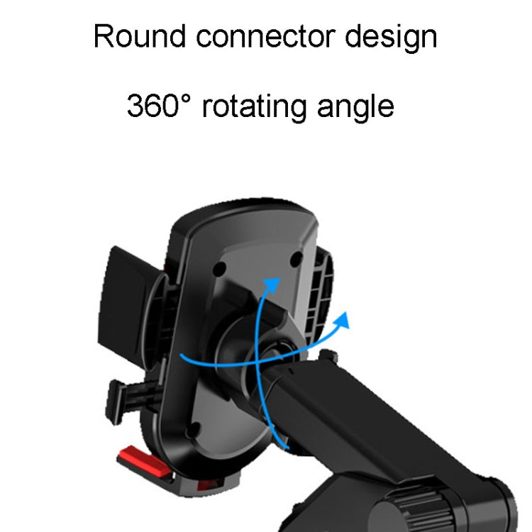 2 In 1 Car Cell Phone Telescopic Holder Universal Automobile Navigation Bracket(Black) - Car Holders by PMC TechLife | Online Shopping South Africa | PMC TechLife | Buy Now Pay Later Mobicred