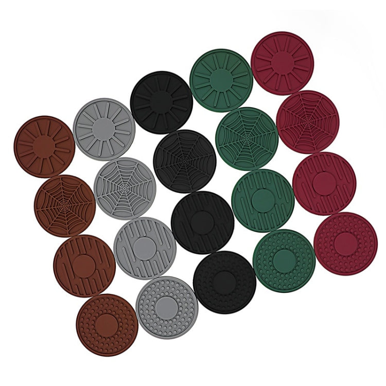4pcs/set 6.8x0.3cm Car Anti-slip Silicone Water Coaster Storage Interior, Color: Gray - Car Drink Holders by PMC TechLife | Online Shopping South Africa | PMC TechLife | Buy Now Pay Later Mobicred