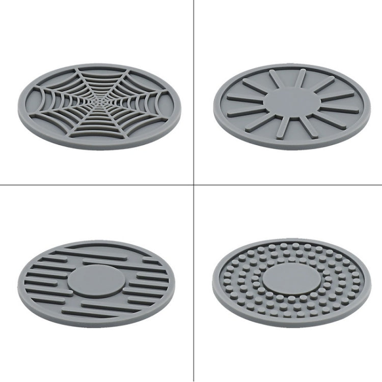 4pcs/set 6.8x0.3cm Car Anti-slip Silicone Water Coaster Storage Interior, Color: Green - Car Drink Holders by PMC TechLife | Online Shopping South Africa | PMC TechLife | Buy Now Pay Later Mobicred