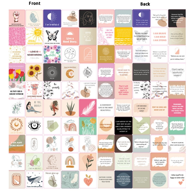 50 Sheets Women Inspirational Cards Affirming Positive English Encouragement Greeting Card Set(KP003) - Handbook Decorative Stickers by PMC Jewellery | Online Shopping South Africa | PMC Jewellery