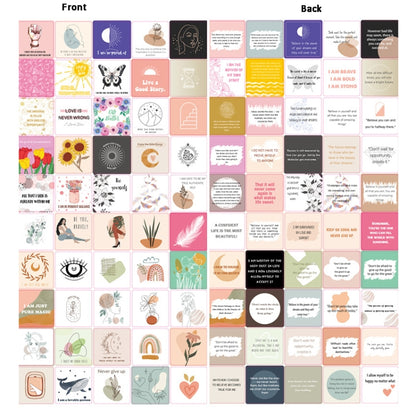 50 Sheets Women Inspirational Cards Affirming Positive English Encouragement Greeting Card Set(KP003) - Handbook Decorative Stickers by PMC Jewellery | Online Shopping South Africa | PMC Jewellery