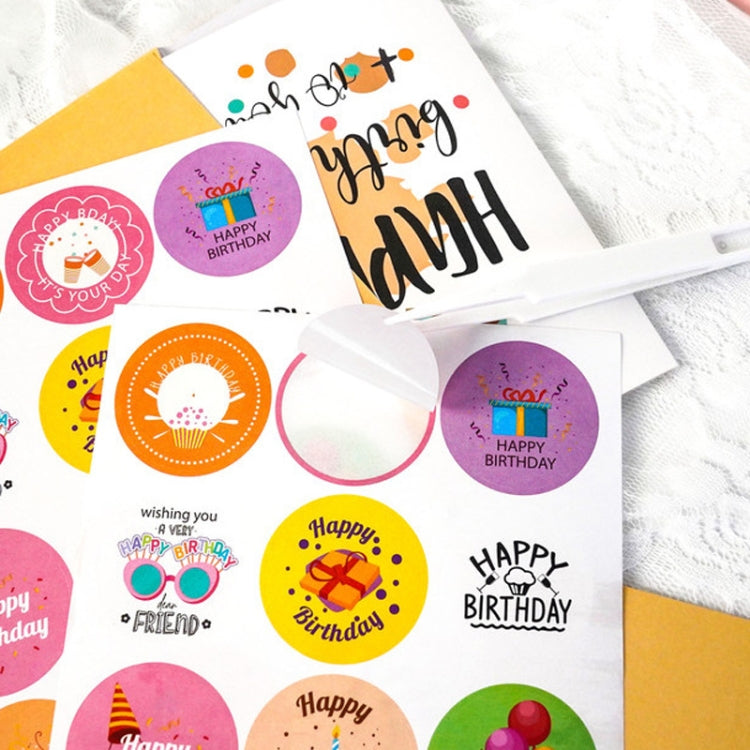 24pcs /Set Happy Birthday Greeting Card With Envelopes And Stickers Set(KP002) - Cards & Invitations by PMC Jewellery | Online Shopping South Africa | PMC Jewellery