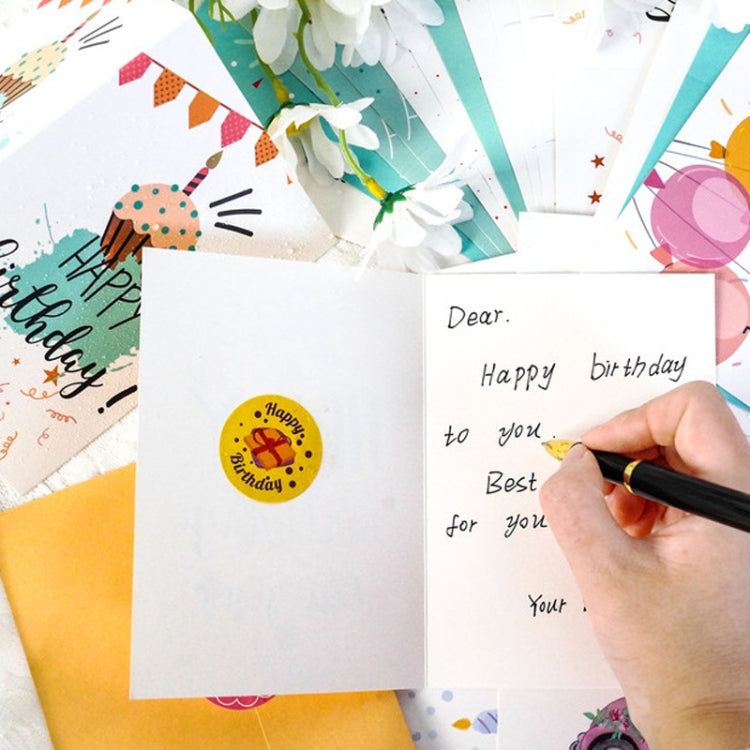 24pcs /Set Happy Birthday Greeting Card With Envelopes And Stickers Set(KP002) - Cards & Invitations by PMC Jewellery | Online Shopping South Africa | PMC Jewellery