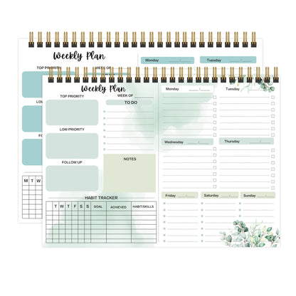 A4 54sheets /Book  English Weekly Planner Coil Schedule Planning Note Pad(A Type) - Notebooks by PMC Jewellery | Online Shopping South Africa | PMC Jewellery