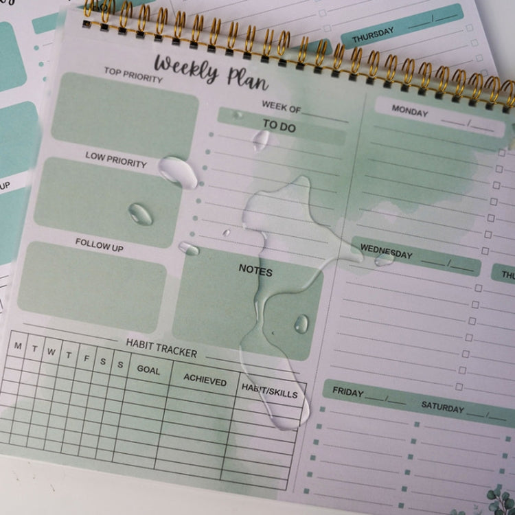 A4 54sheets /Book  English Weekly Planner Coil Schedule Planning Note Pad(B Type) - Notebooks by PMC Jewellery | Online Shopping South Africa | PMC Jewellery