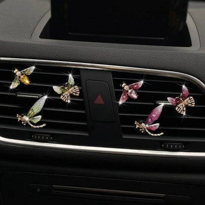 3pcs/set Metal Butterfly Dragonfly Bee Car Air Vent Aromatherapy Decorative Clip(Green) - Air Freshener by PMC Jewellery | Online Shopping South Africa | PMC Jewellery | Buy Now Pay Later Mobicred