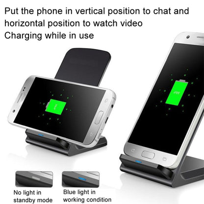 15W Desktop Wireless Charger Mobile Phone Wireless Fast Charging Bracket(Black) - Wireless Charger by PMC Jewellery | Online Shopping South Africa | PMC Jewellery | Buy Now Pay Later Mobicred