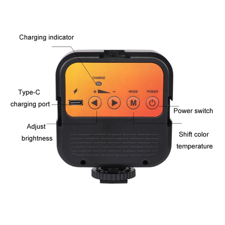 Portable Phone Desktop Live Fill Light Mini Pocket Light Shooting Camera Fill Lamp, Style: RGB Full Color With Tripod+Hot Boots+Clip - free shipping - PMC TechLife - Order now!