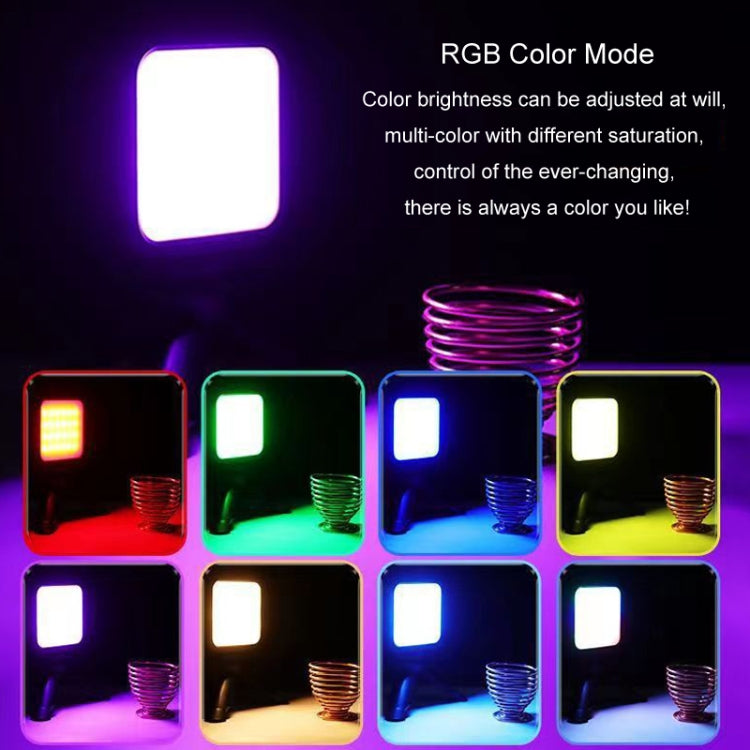 Portable Phone Desktop Live Fill Light Mini Pocket Light Shooting Camera Fill Lamp, Style: RGB Full Color With Hot Boots+Clip -  by PMC TechLife | Online Shopping South Africa | PMC TechLife | Buy Now Pay Later Mobicred