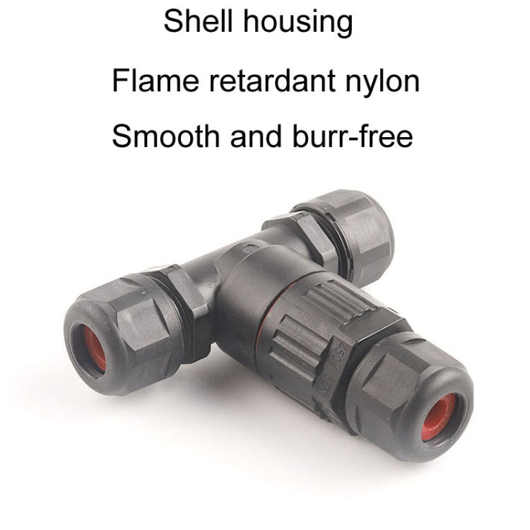 Outdoor T-Wire Terminal Block Three Pole Male And Female Docking Waterproof Connector(Black) - Connector & Plug by PMC TechLife | Online Shopping South Africa | PMC TechLife | Buy Now Pay Later Mobicred