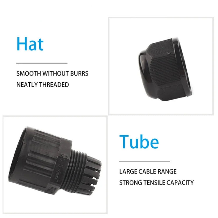 Outdoor T-Wire Terminal Block Three Pole Male And Female Docking Waterproof Connector(Black) - Connector & Plug by PMC TechLife | Online Shopping South Africa | PMC TechLife | Buy Now Pay Later Mobicred