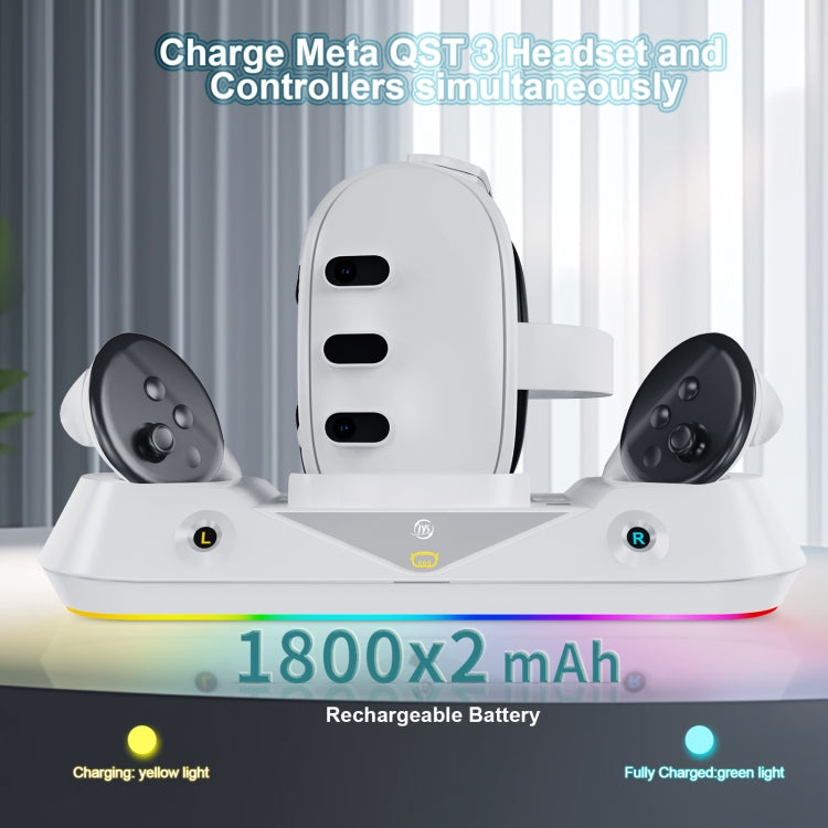 JYS-MQ001 For Meta Quest 3 VR Glasses Handle Magnetic Suction Charging Base With Battery Set VR Game Seat Charging Accessories - VR Accessories by JYS | Online Shopping South Africa | PMC Jewellery | Buy Now Pay Later Mobicred