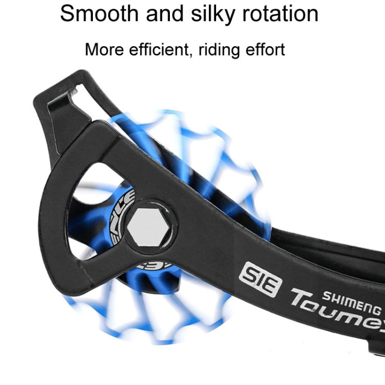 ENLEE Mountain Bicycle Rear Derailleur Guide Wheel Ceramic Bearing Tension Pulley, Size: 11T(Blue) - Guide wheels by ENLEE | Online Shopping South Africa | PMC TechLife | Buy Now Pay Later Mobicred