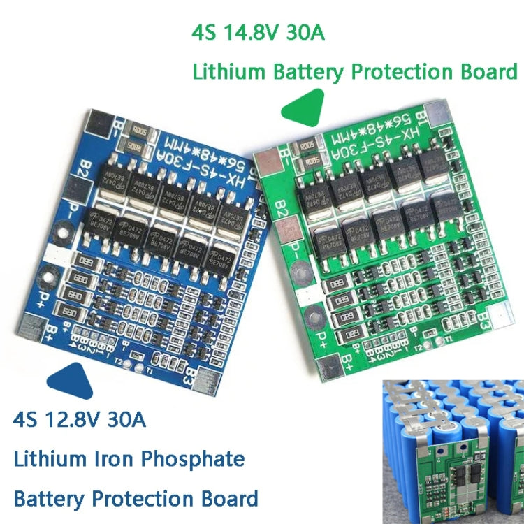 4 S 14.8V / 12.8V 30A Lithium Battery Protective Plate With Equalizer Lithium Iron Phosphate Battery Protection Board(3.2V LiFePO4) - Sensor Module by PMC Jewellery | Online Shopping South Africa | PMC Jewellery