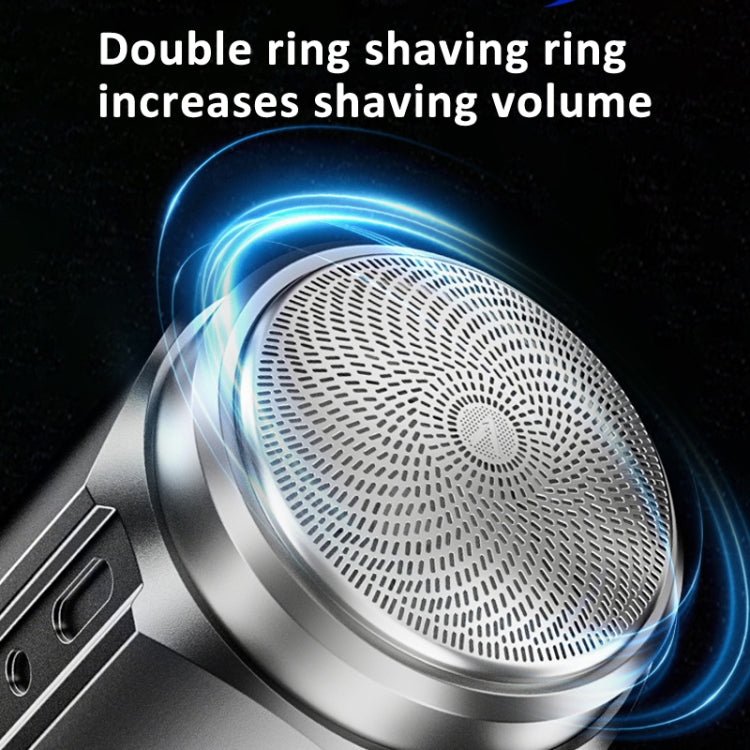 Smart Digital Display Electric Shaver Rechargeable Pocket Razor, Spec: 6 Leaf Knife Head Black - Electric Shavers by PMC TechLife | Online Shopping South Africa | PMC TechLife | Buy Now Pay Later Mobicred
