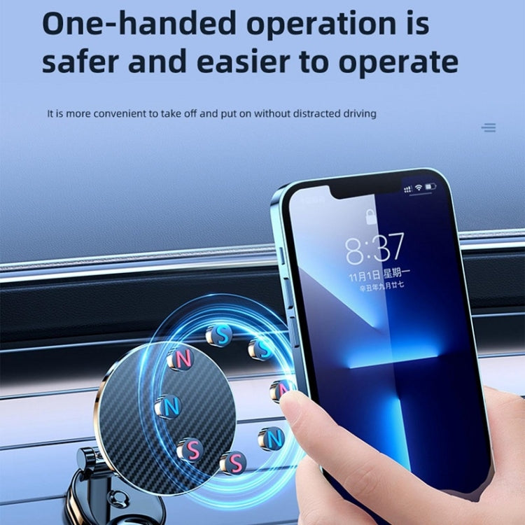 Magnetic Car Mobile Phone Adhesive Folding Navigation Holder(Black) - Car Holders by PMC TechLife | Online Shopping South Africa | PMC TechLife | Buy Now Pay Later Mobicred