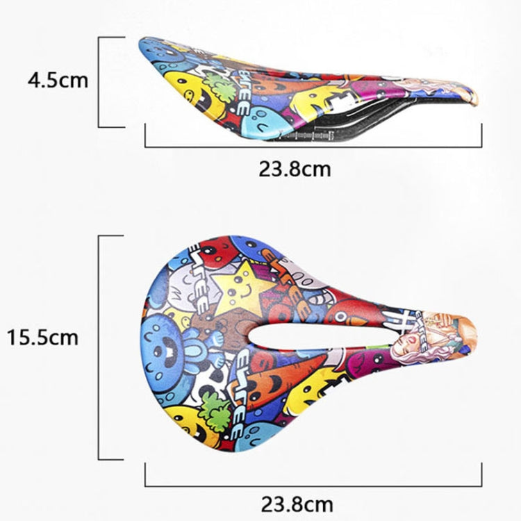 ENLEE E-ZD412 Bicycle Carbon Fiber Cushion Outdoor Riding Mountain Bike Saddle, Style: Skull - Bicycle Saddle by ENLEE | Online Shopping South Africa | PMc TechLife | Buy Now Pay Later Mobicred