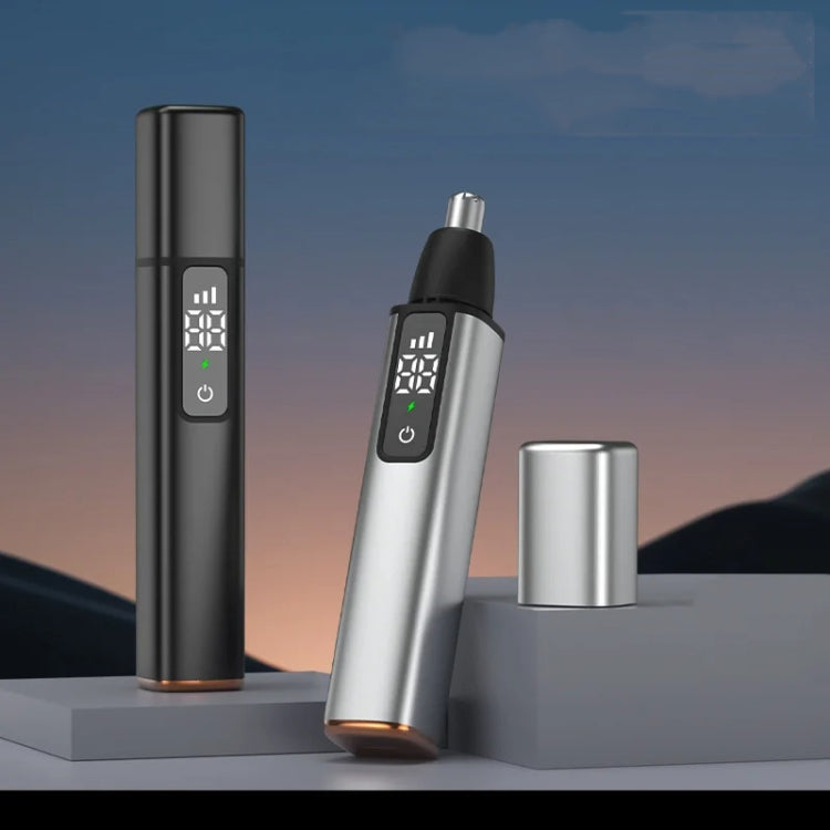 Electric Digital Display Nose Hair Trimmer Rechargeable 3 Gear Adjustable Portable Shaver(Gray) - Shavers & Accessories by PMC TechLife | Online Shopping South Africa | PMC TechLife | Buy Now Pay Later Mobicred