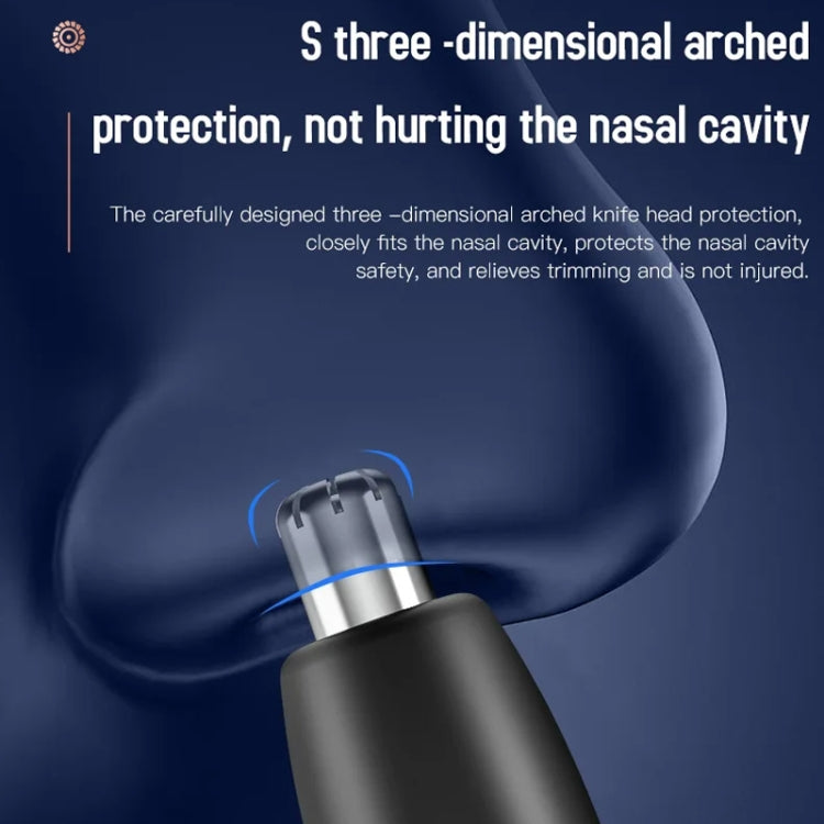 Electric Digital Display Nose Hair Trimmer Rechargeable 3 Gear Adjustable Portable Shaver(Black) - Electric Shavers by PMC TechLife | Online Shopping South Africa | PMC TechLife | Buy Now Pay Later Mobicred