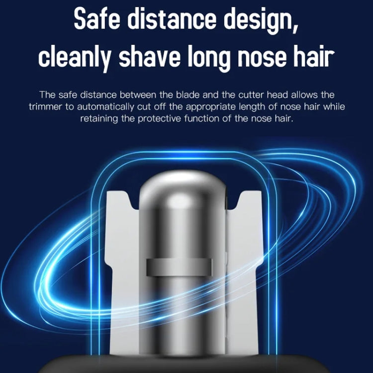 Electric Digital Display Nose Hair Trimmer Rechargeable 3 Gear Adjustable Portable Shaver(Black) - Electric Shavers by PMC TechLife | Online Shopping South Africa | PMC TechLife | Buy Now Pay Later Mobicred