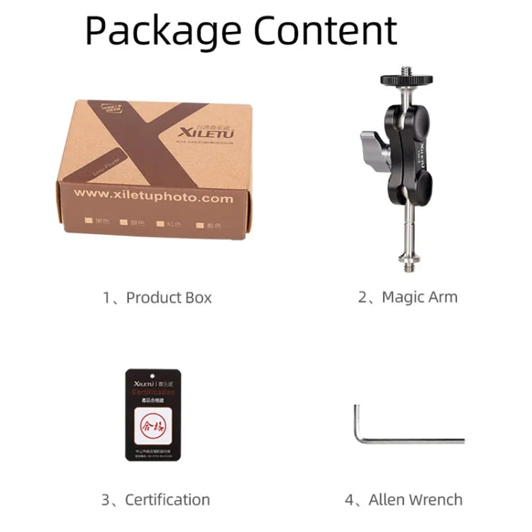 XILETU  TM Series Magic Arm With Dual Ballhead Camera Video Monitor Mount Adapter TM-5 - Camera Gimbal by PMC TechLife | Online Shopping South Africa | PMC TechLife | Buy Now Pay Later Mobicred
