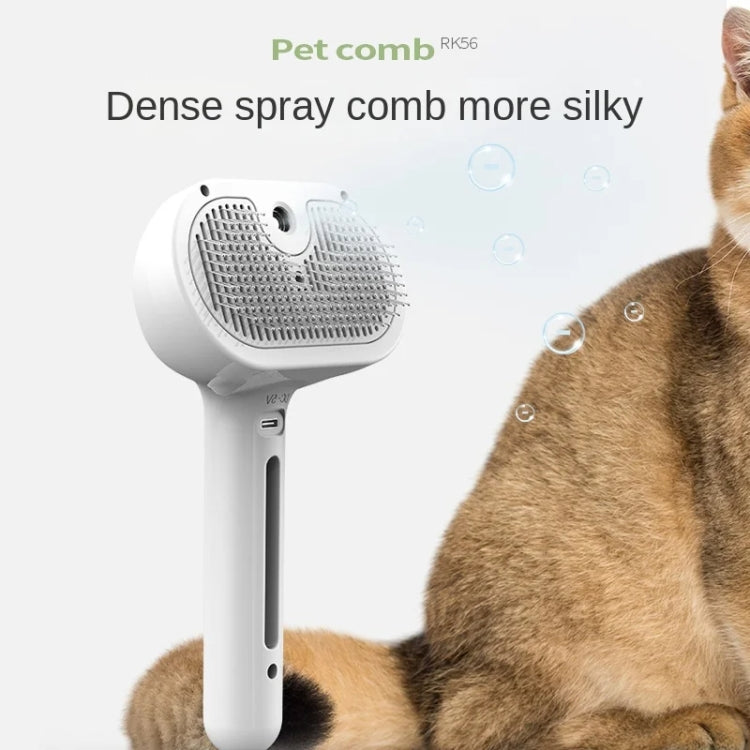 RK56 USB Charging Spray Pet Grooming Comb Cat and Dog Hair Removal Tool Pet Products(White) - Brushes & Combs by PMC TechLife | Online Shopping South Africa | PMC TechLife | Buy Now Pay Later Mobicred