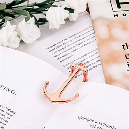 Personalized Metal Anchor Bookmark Cubic Book Page Clip Reading Aid Stationery For Students(Silver) - Bookmark by PMC Jewellery | Online Shopping South Africa | PMC Jewellery