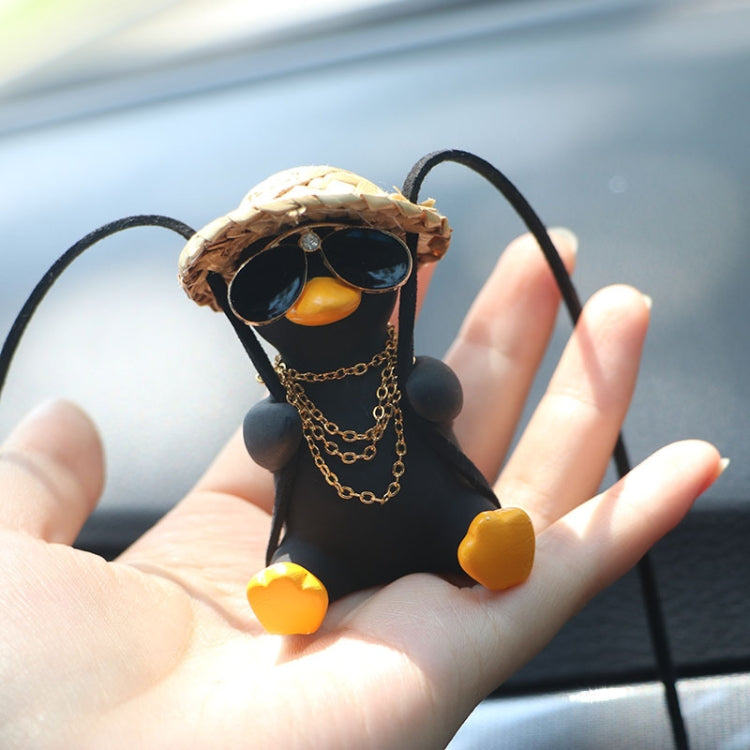 Swing Tycoon Duck Car Decoration Pendant(Black) - Ornaments by PMC Jewellery | Online Shopping South Africa | PMC Jewellery | Buy Now Pay Later Mobicred