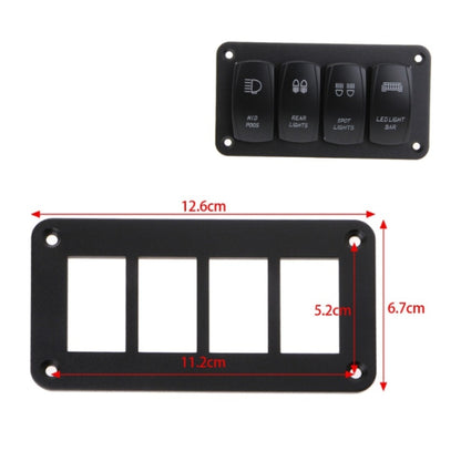 Road Aluminum Rocker Switch Panel Housing Bracket for Narva Type Boats Automotive Switch Parts, Specification: 4 Holes - Car Switches by PMC Jewellery | Online Shopping South Africa | PMC Jewellery | Buy Now Pay Later Mobicred