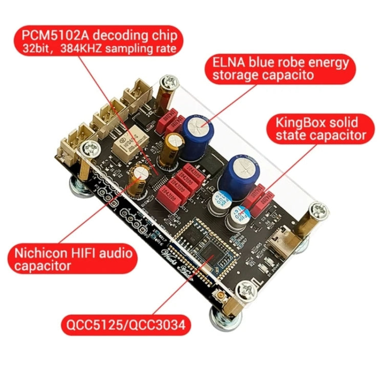 QCC5125 Bluetooth Lossless Decoder Board APTX Amplifier Wireless Receiver - Breadboard / Amplifier Board by PMC Jewellery | Online Shopping South Africa | PMC Jewellery | Buy Now Pay Later Mobicred