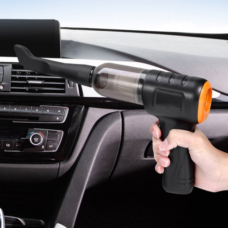Car Vacuum Cleaner Large Suction Power Wireless Pump Inflatable Blower Handheld Small Vacuum Cleaner, Style: Brush 200W+3 Filters+Air Bag (Black) - Vacuum Cleaner by PMC TechLife | Online Shopping South Africa | PMC TechLife | Buy Now Pay Later Mobicred
