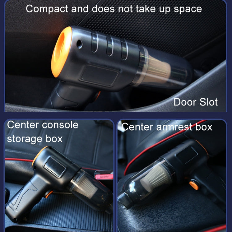 Car Vacuum Cleaner Large Suction Power Wireless Pump Inflatable Blower Handheld Small Vacuum Cleaner, Style: Brush 200W+3 Filters+Air Bag (Black) - Vacuum Cleaner by PMC TechLife | Online Shopping South Africa | PMC TechLife | Buy Now Pay Later Mobicred