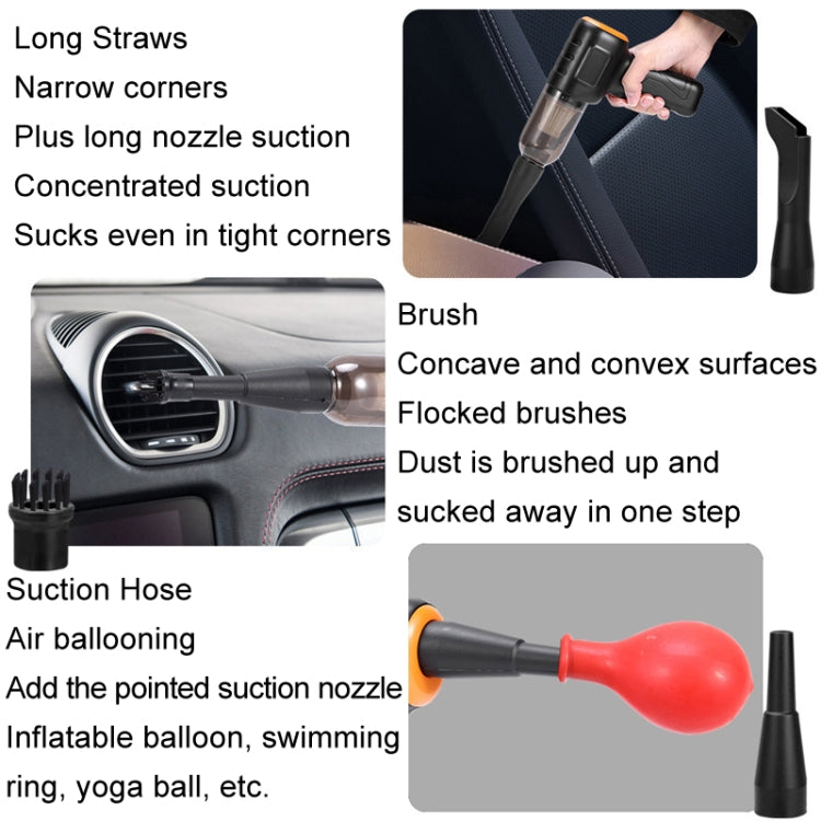 Car Vacuum Cleaner Large Suction Power Wireless Pump Inflatable Blower Handheld Small Vacuum Cleaner, Style: Brushless 260W+4 Filters+Air Bag (White) - Vacuum Cleaner by PMC TechLife | Online Shopping South Africa | PMC TechLife | Buy Now Pay Later Mobicred