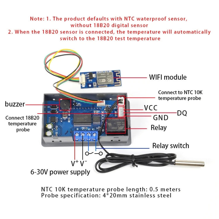 WIFI Wireless Cell Phone Remote Thermostat Control Switch Module, Model: LCD Display - Other Accessories by PMC Jewellery | Online Shopping South Africa | PMC Jewellery | Buy Now Pay Later Mobicred