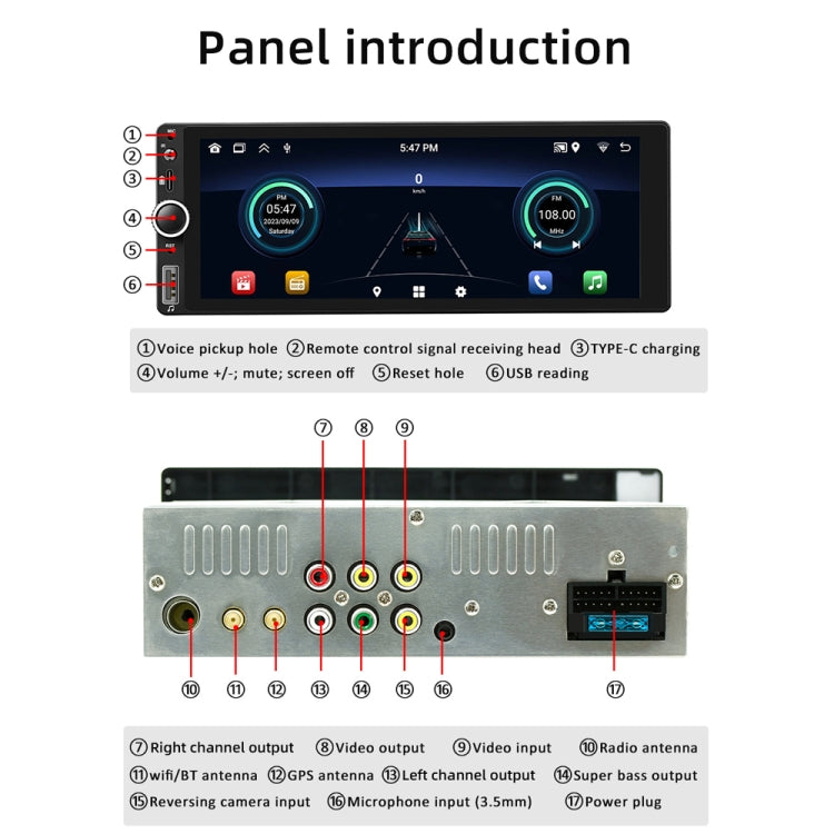 Car Universal Radio Wireless Bluetooth Hands-Free Android Navigation, Memory: 2+64G - Car MP3 & MP4 & MP5 by PMC Jewellery | Online Shopping South Africa | PMC Jewellery | Buy Now Pay Later Mobicred